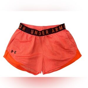 Women’s Under Armour Heatgear Athletic Shorts XS Orange/Black